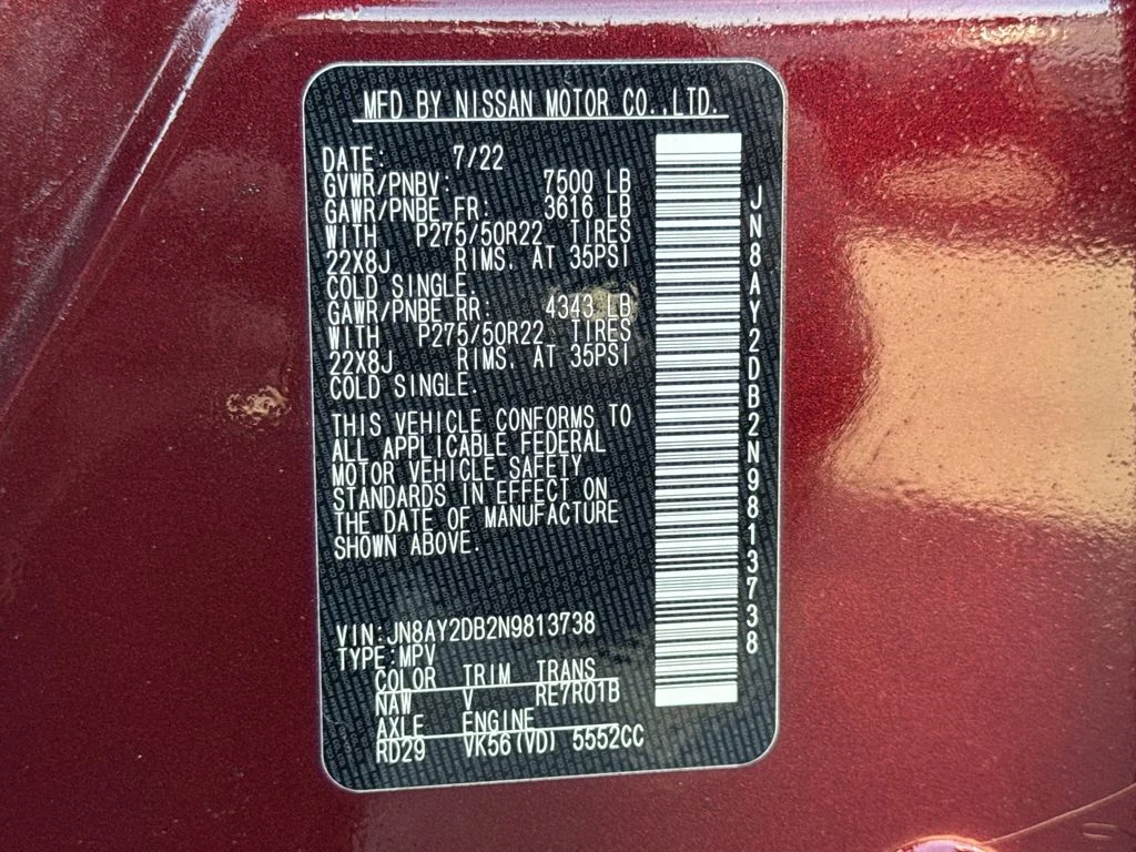 Used 2022 Coulis Red Nissan Platinum image 47