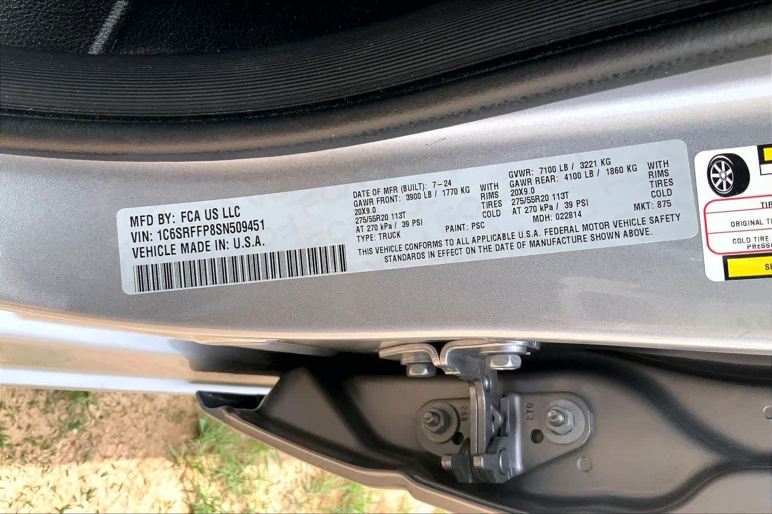 Used 2025 Billet Silver Metallic Clearcoat Ram Lone Star image 30