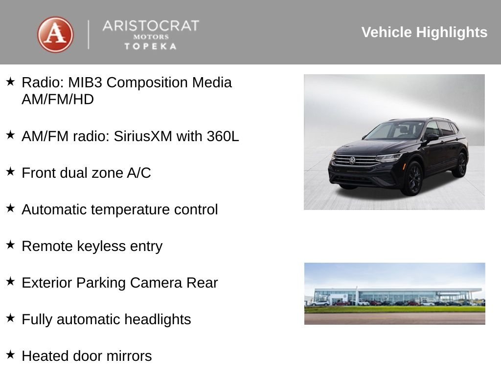 Used 2022 Volkswagen Tiguan SE with VIN 3VV2B7AXXNM157306 for sale in Kansas City