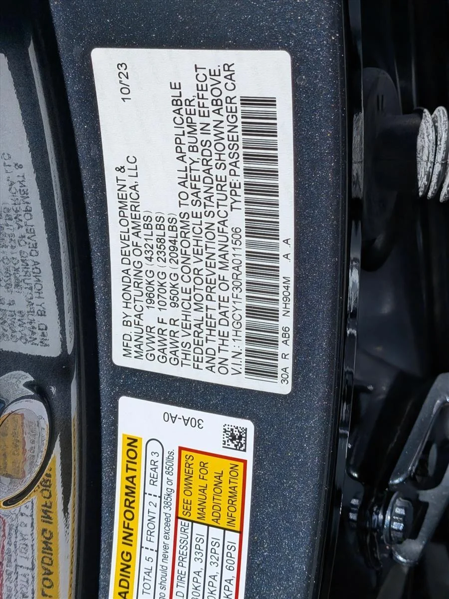 Used 2024 Meteorite Gray Metallic Honda EX image 25