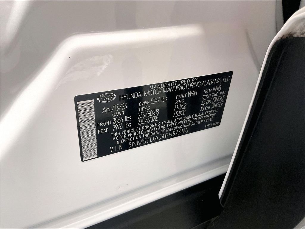 Used 2023 Serenity White Pearl Hyundai SEL image 36