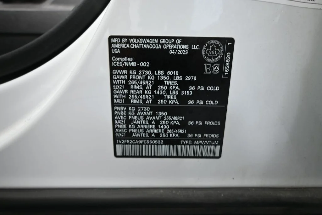 Certified Used 2023 White Volkswagen 3.6L V6 SEL Premium R-Line image 57