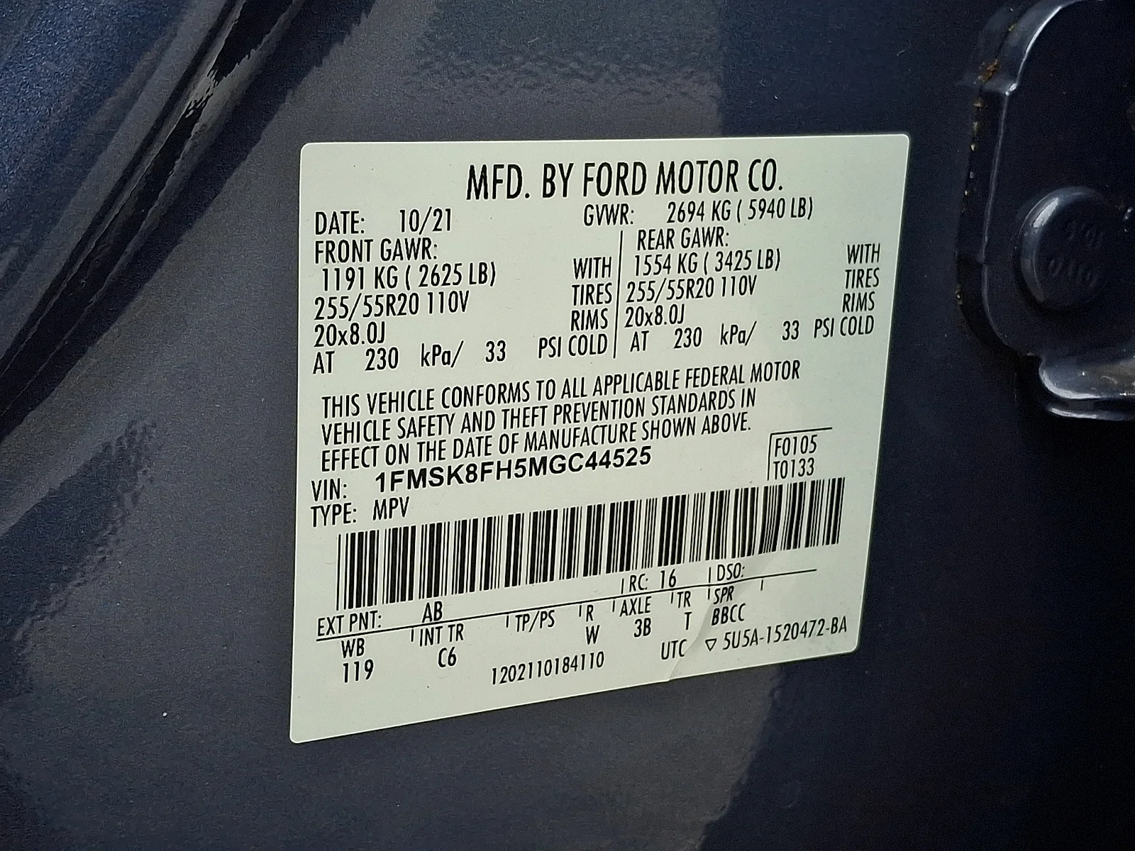 Used 2021 Blue Ford Limited image 24