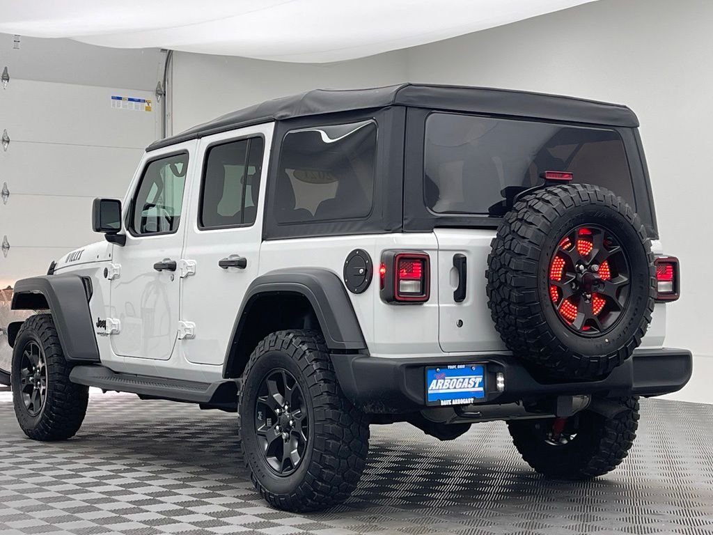 Used 2021 Bright White Clearcoat Jeep Unlimited Willys image 9