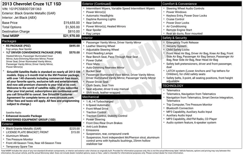 Used 2013 Black Chevrolet 1LT image 4