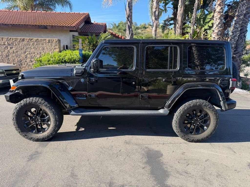 Used 2021 Black Jeep Unlimited Sahara High Altitude 4xe image 3