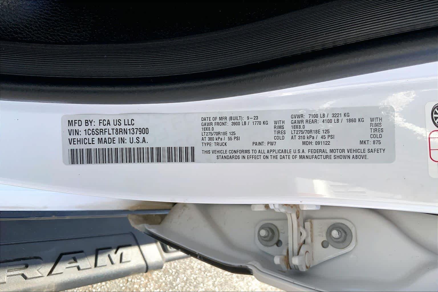 Used 2024 Bright White Clearcoat Ram Rebel image 33