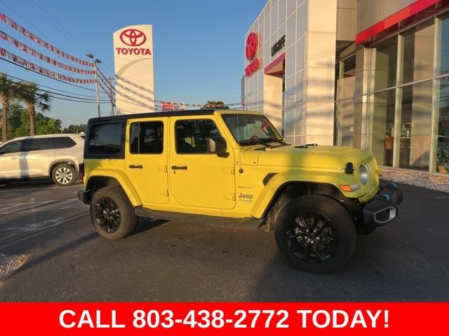 Used 2022 Jeep Wrangler Unlimited Sahara 4XE with VIN 1C4JJXP63NW278075 for sale in Lugoff, SC