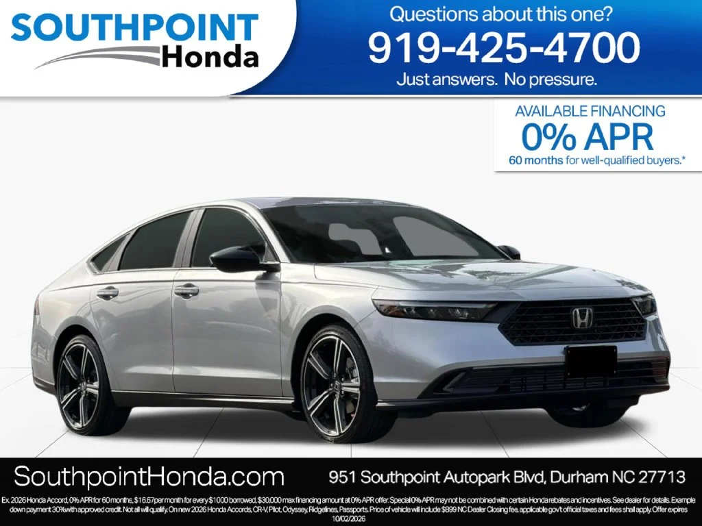 New 2026 Solar Silver Metallic Honda SE image 1