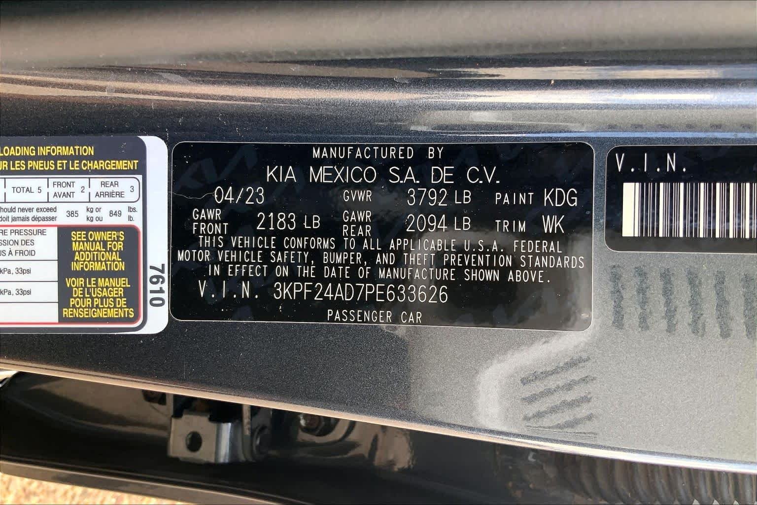 Used 2023 Gravity Gray Kia LXS image 29