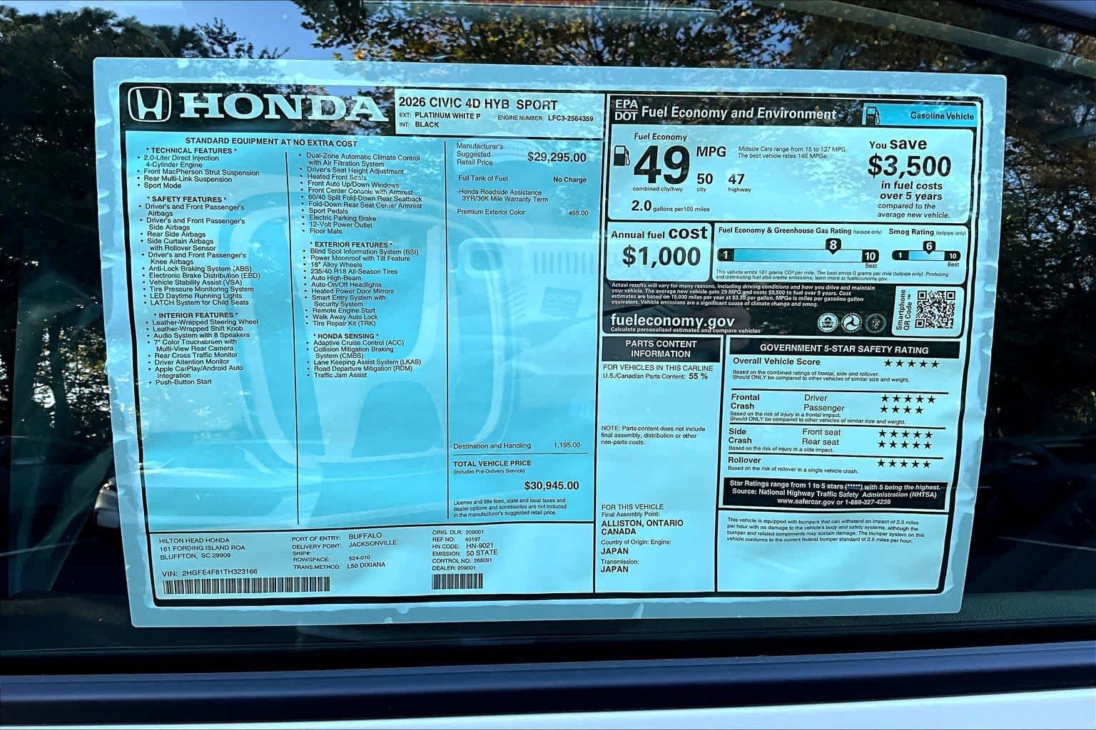 2026 Honda Civic Sport - Photo 18