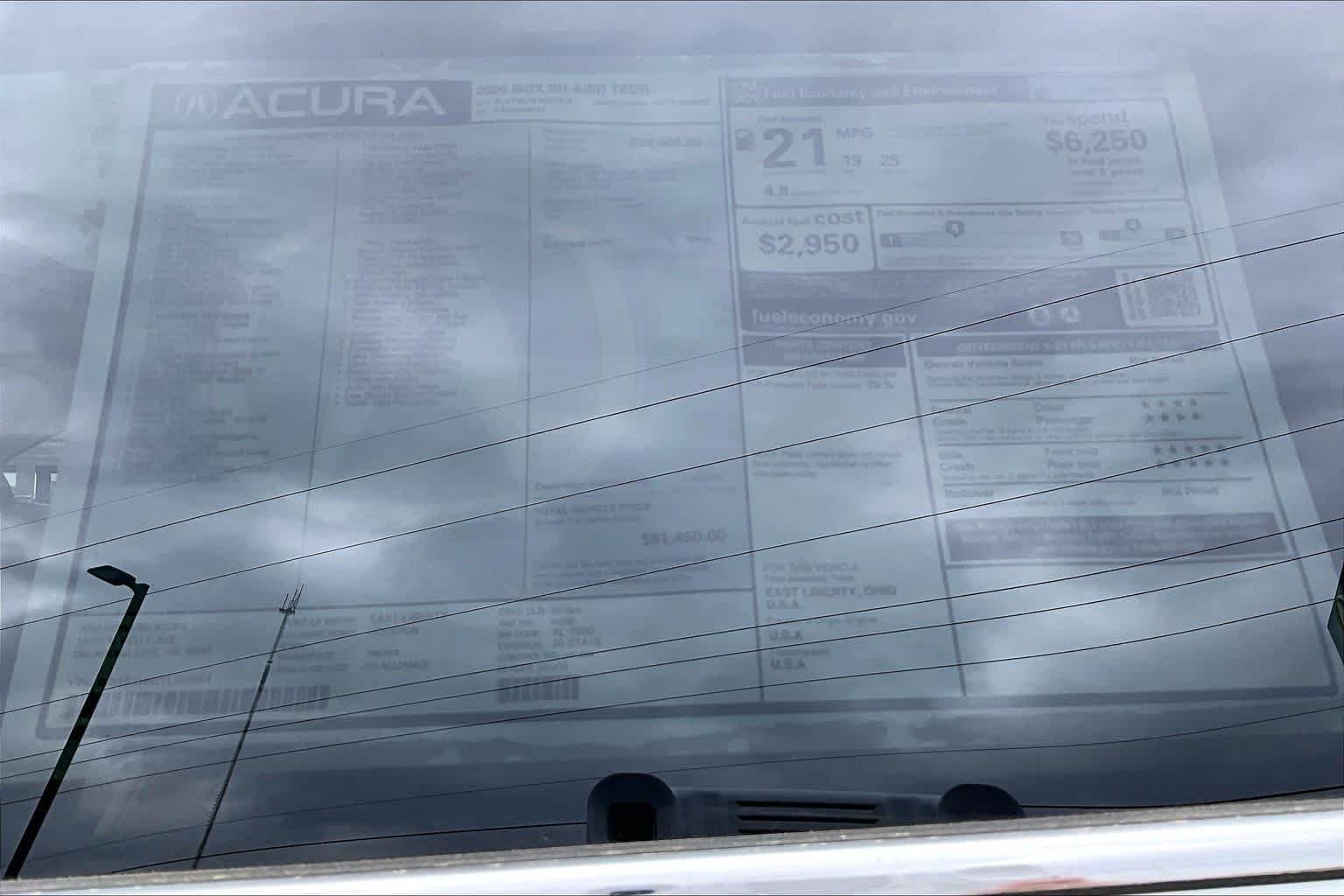 New 2026 Platinum White Pearl Acura w/Technology Package image 20
