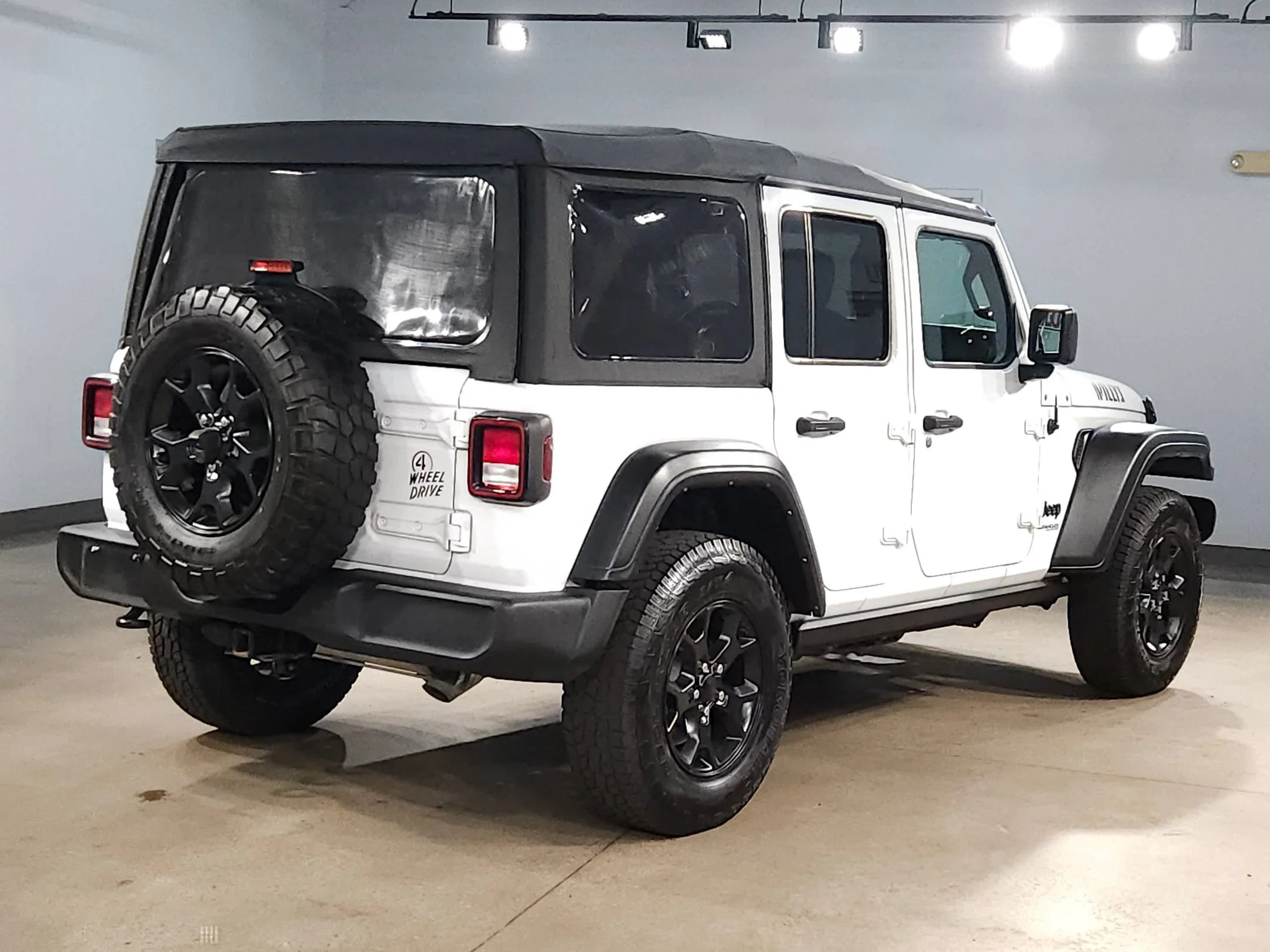 Used 2022 Bright White Clearcoat Jeep Unlimited Willys Sport image 7