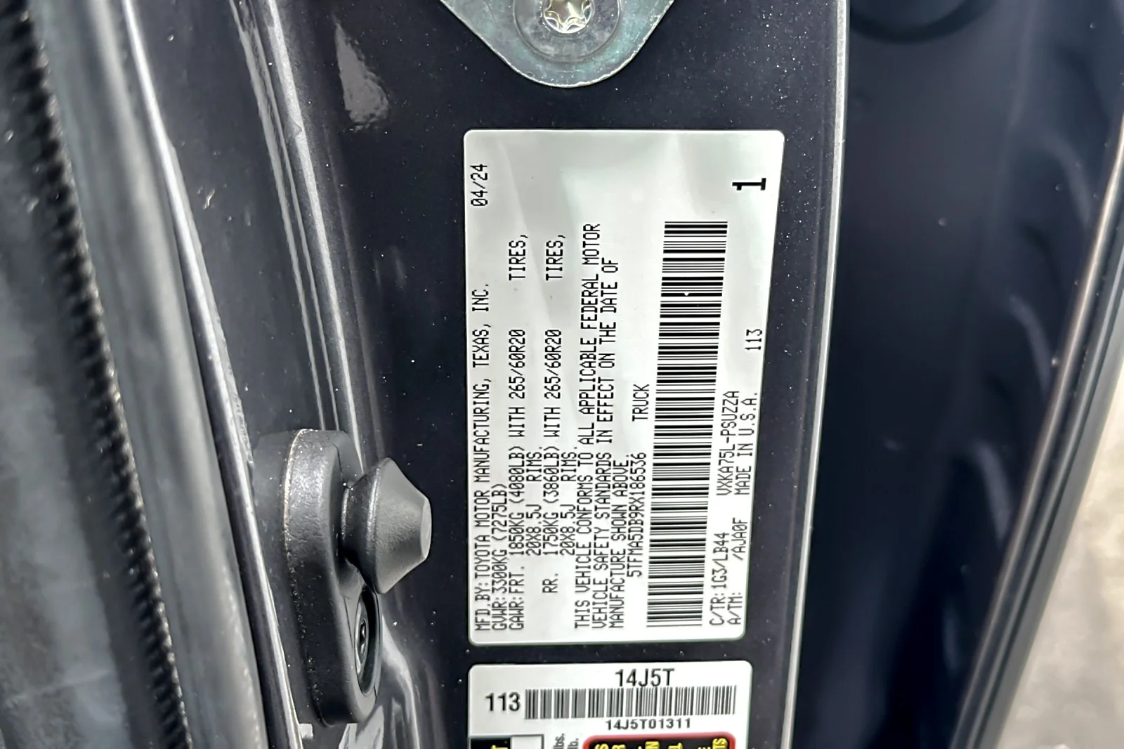 Used 2024 MAGNETIC GRAY Toyota 1794 Edition image 26