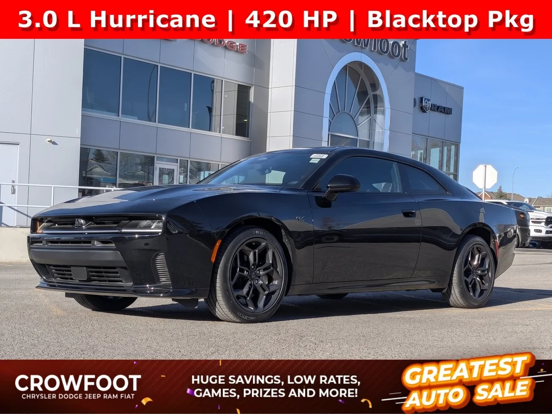 New 2026 Black Dodge R/T - - Blacktop Pkg - 20 Black Wheels - Sport Suspension - Adaptive Cruise & More! image 1