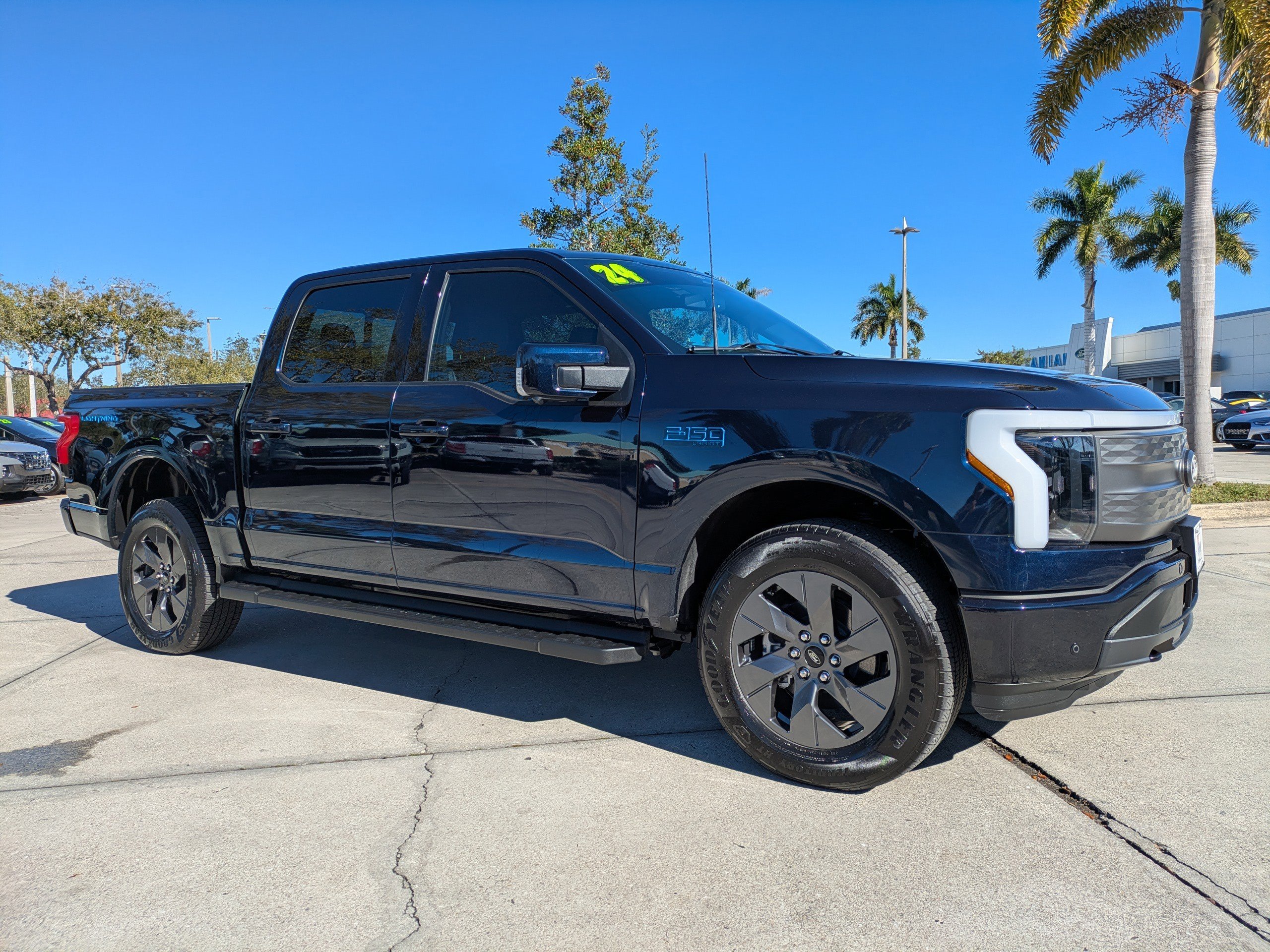 Used 2024 Ford F-150 Lightning Lariat with VIN 1FT6W5L79RWG27319 for sale in Naples, FL