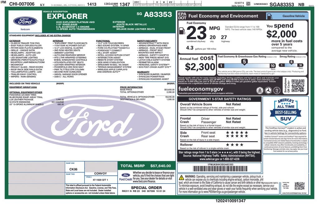 Used 2025 Black Ford Platinum image 32