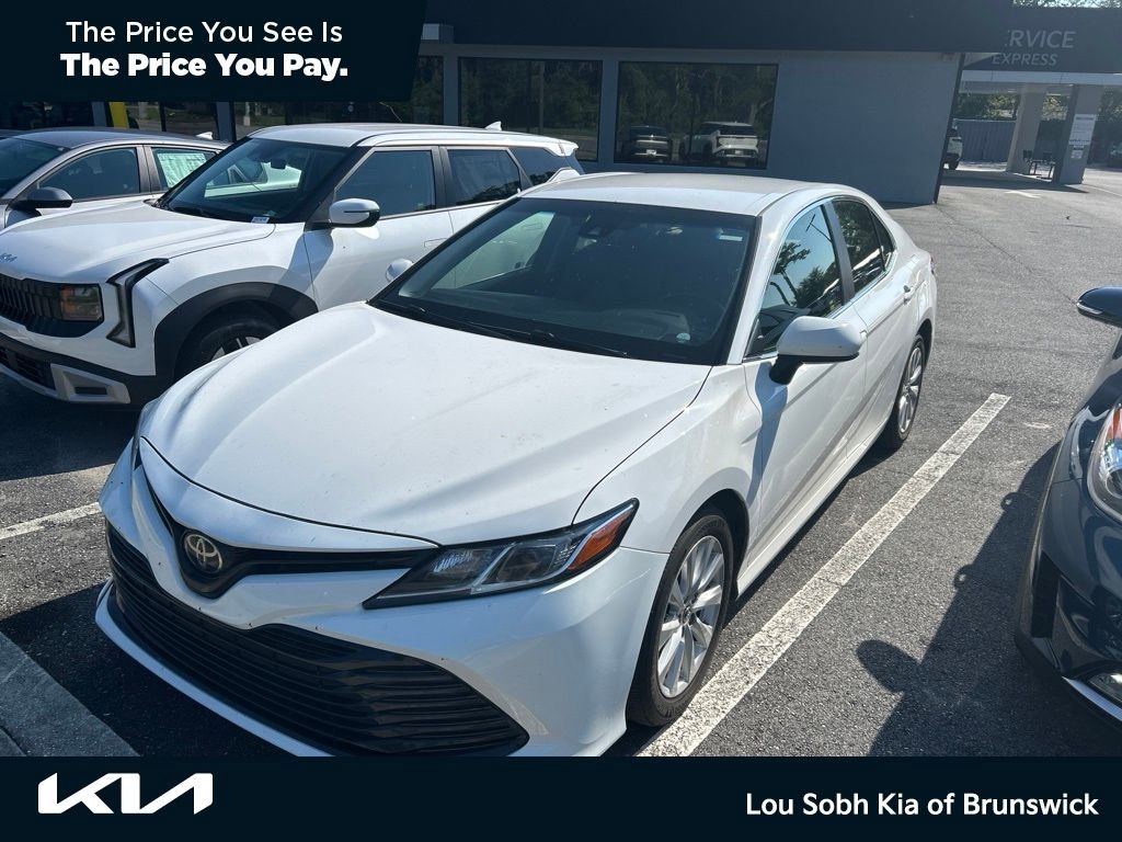 Used 2018 White Toyota LE image 1