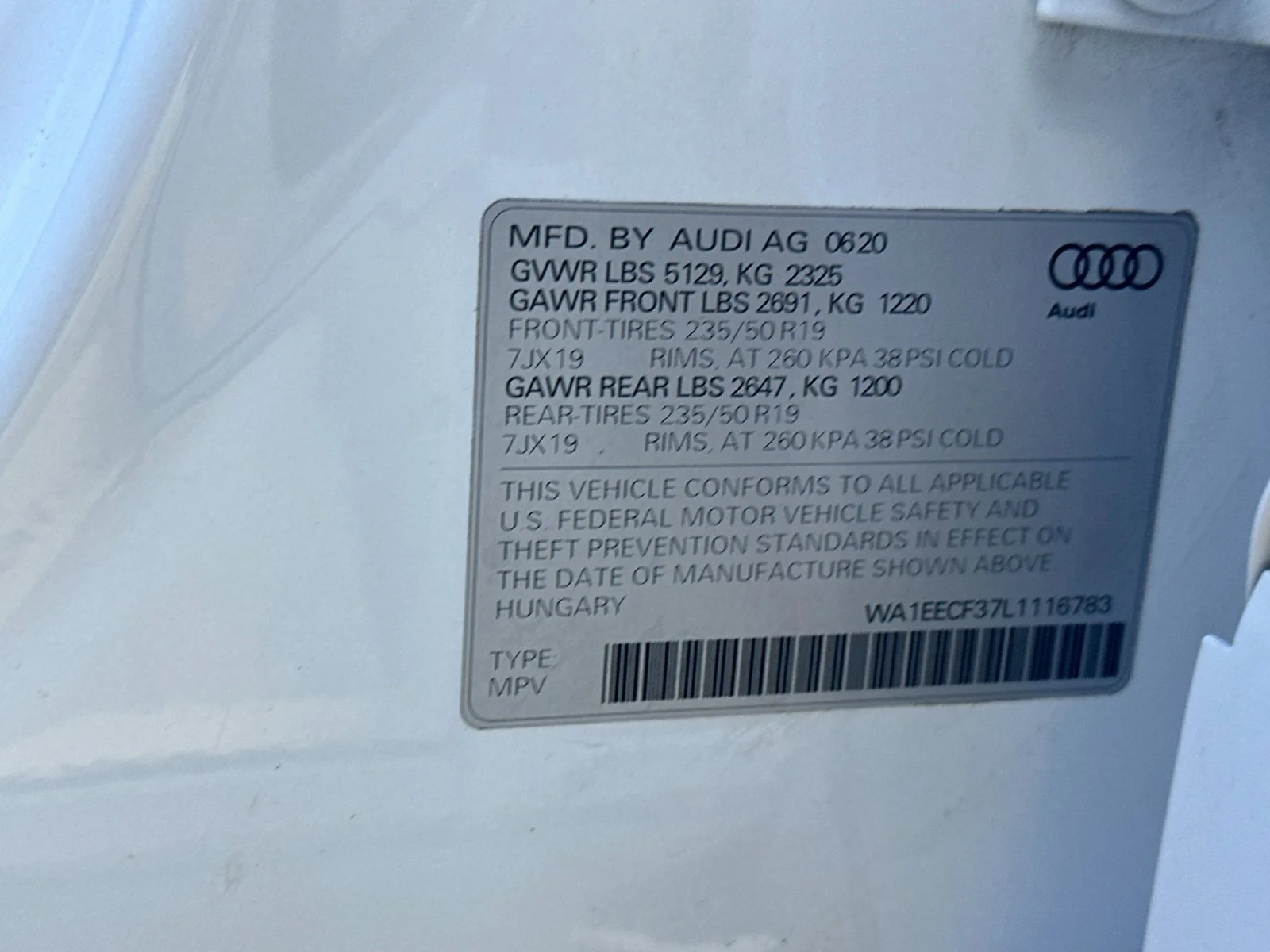 Used 2020 Glacier White Audi Premium Plus S line image 27