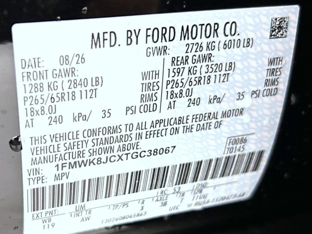 New 2026 Agate Black Metallic Ford Tremor image 28