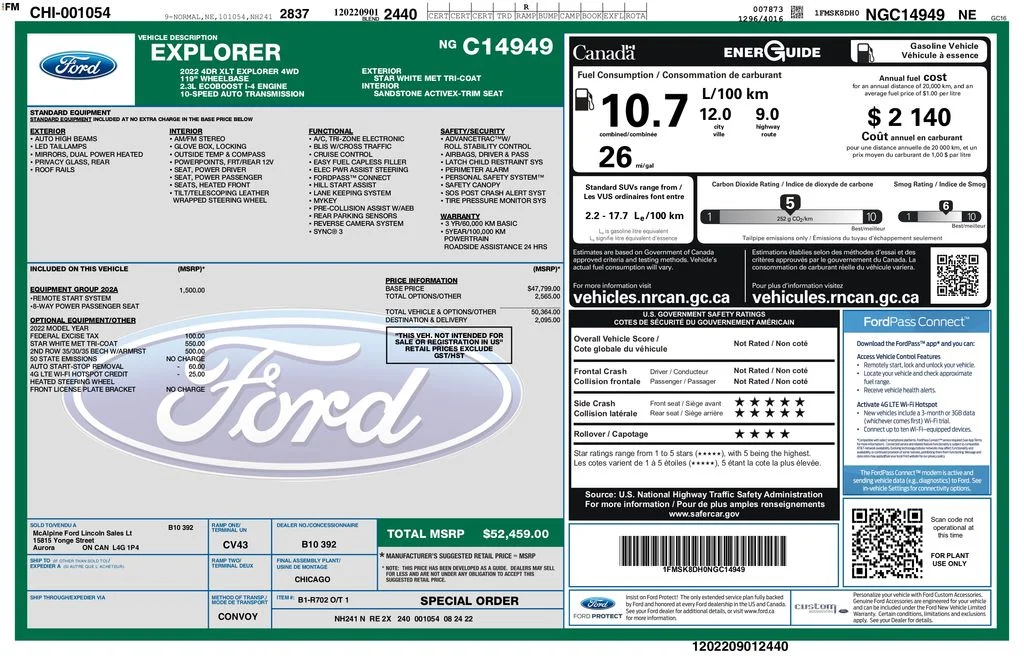 Certified Used 2022 White Ford XLT image 3