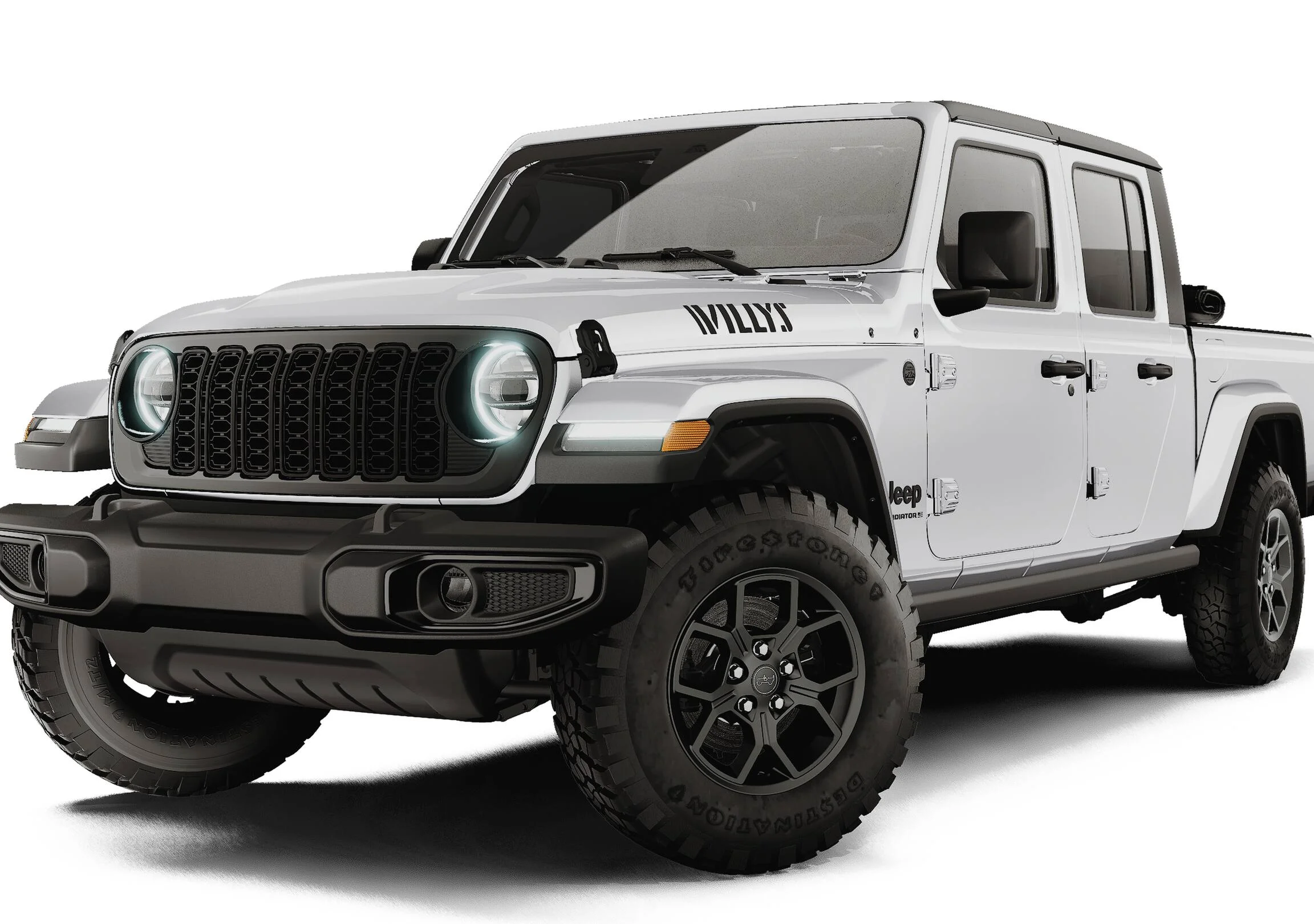 New 2027 Bright White Clear-Coat Paint Jeep Willys image 1