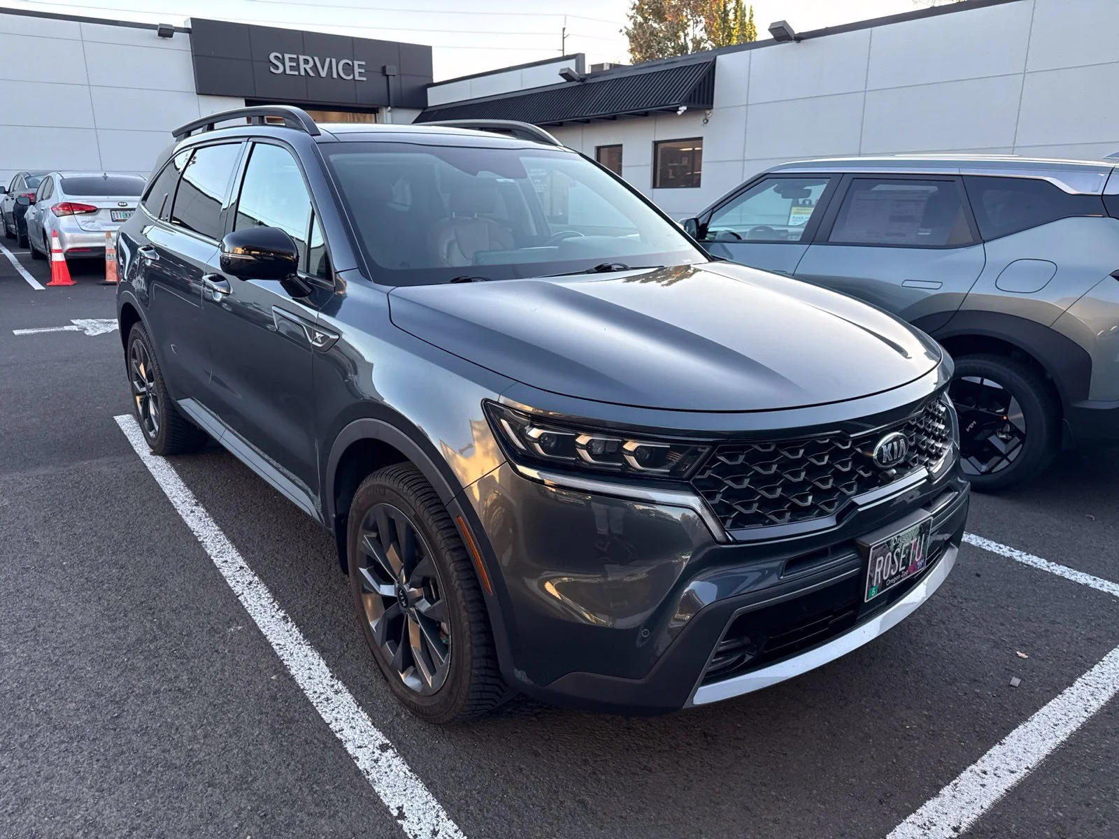 Used 2021 Gravity Gray Kia SX Prestige X-Line image 2