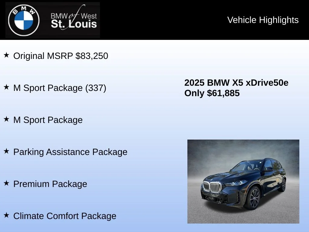 Used 2025 Black BMW xDrive50e image 8