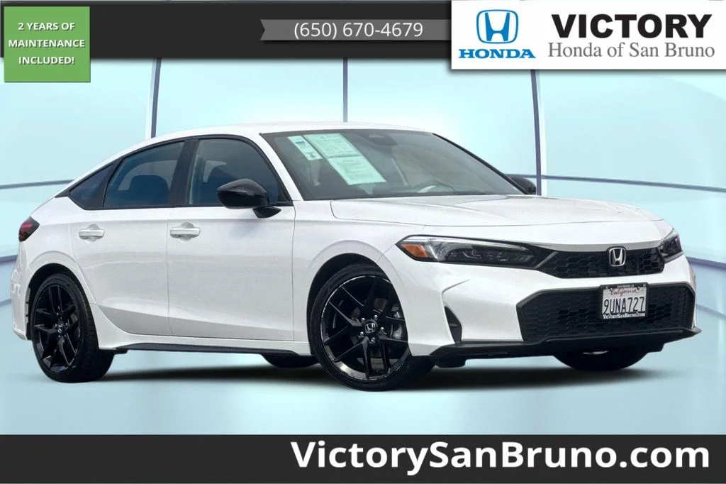 Certified Used 2025 Platinum White Pearl Honda Sport image 1