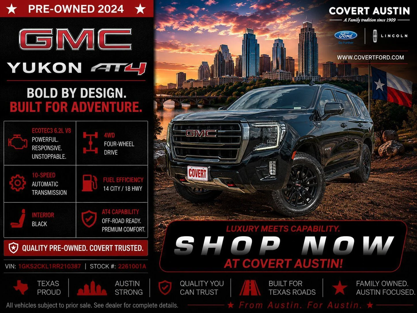 Certified Used 2024 Black GMC AT4 image 1