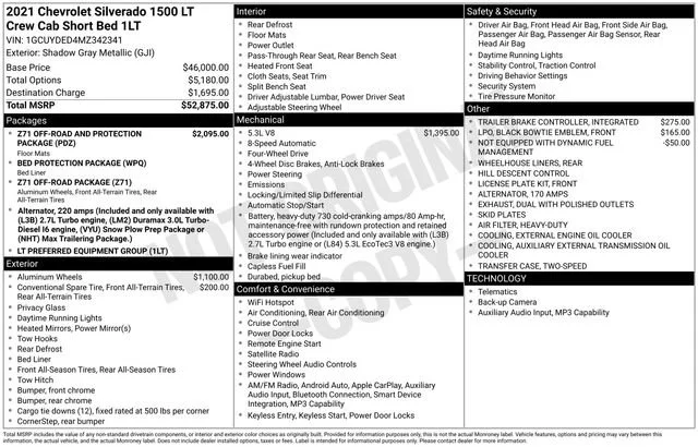 Used 2021 SHADOW GRAY METALLIC Chevrolet LT image 5