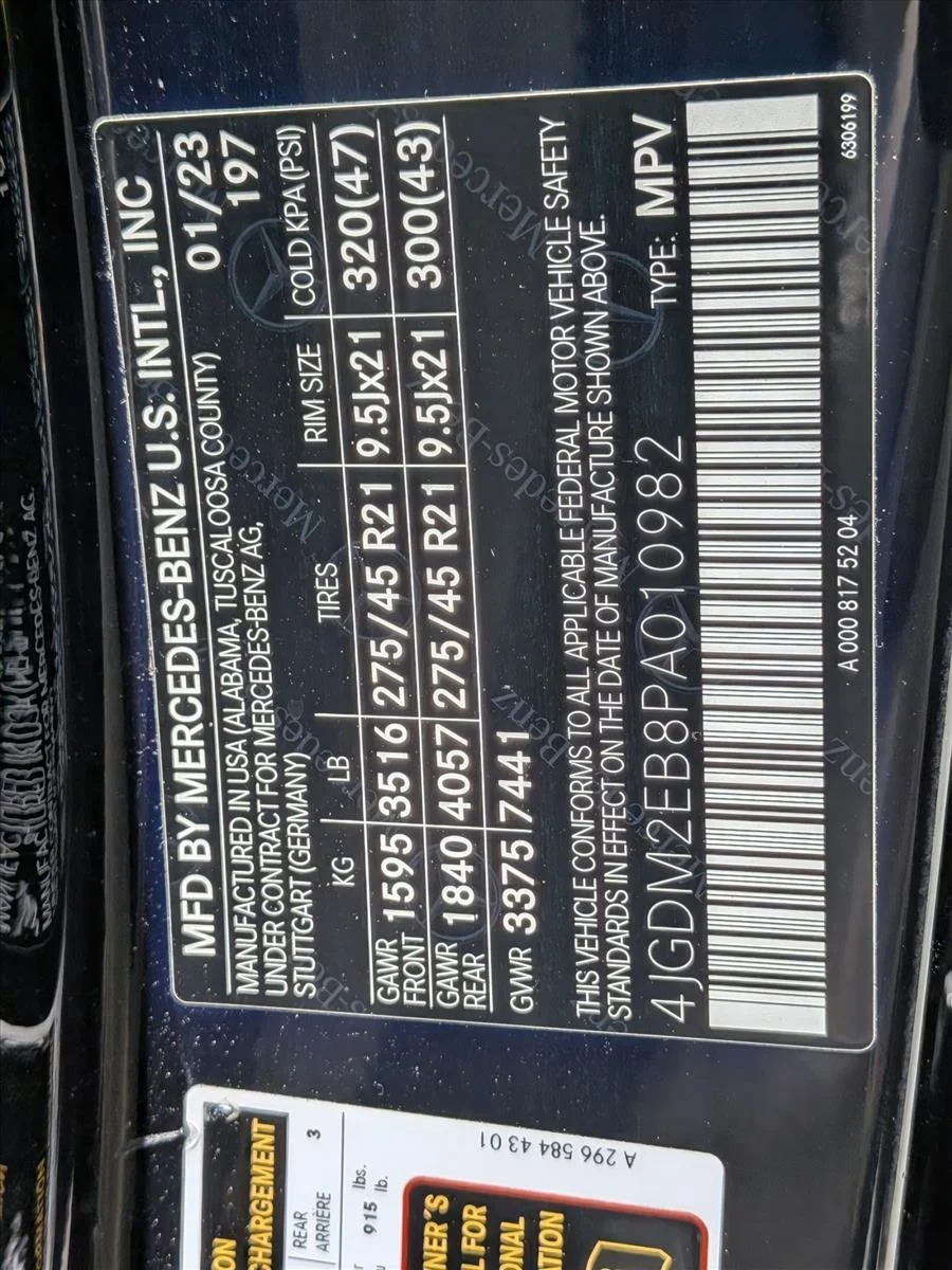 Used 2023 Obsidian Black Metallic Mercedes-Benz EQS 450 image 24