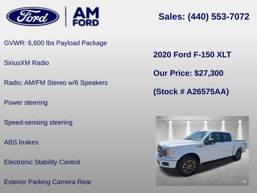 Certified Used 2020 Oxford White Ford XLT image 6