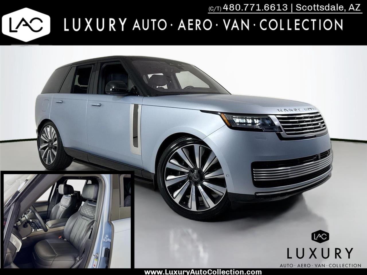 Used 2023 Ionian Silver SV Bespoke Ultra Metallic Gloss Land Rover SV | 225K MSRP image 1