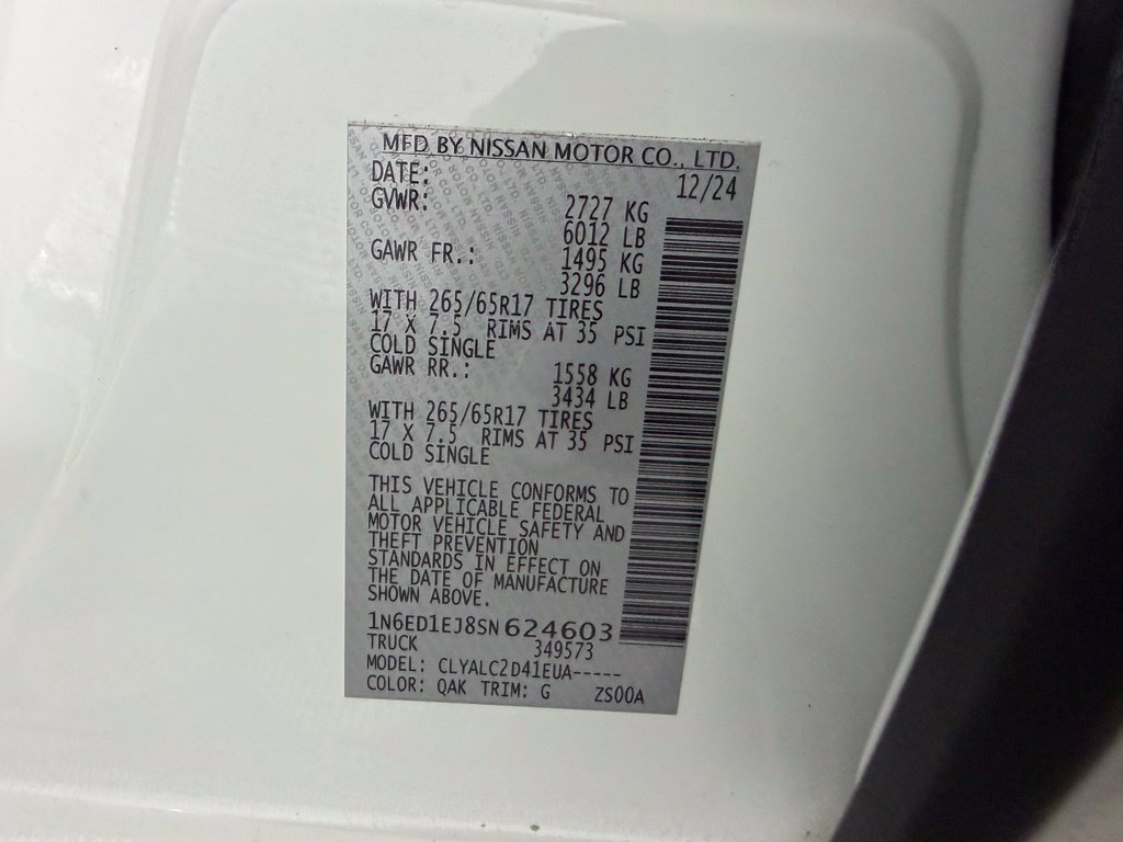 Used 2025 White Nissan SV image 20