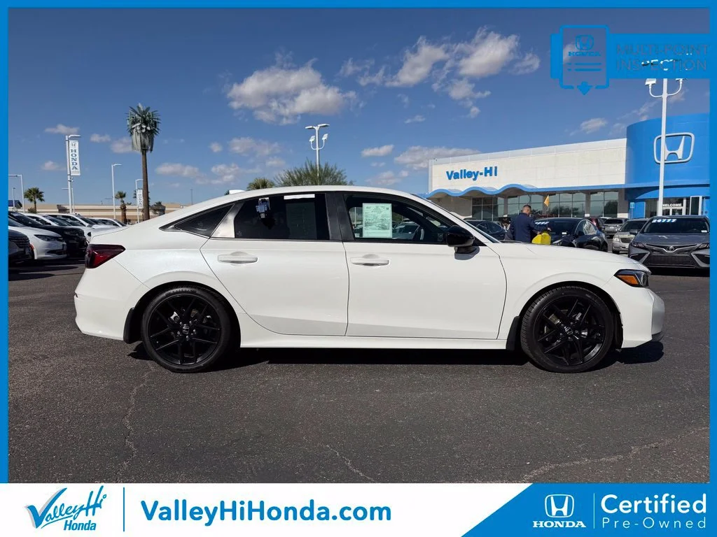 Certified Used 2025 Platinum White Pearl Honda 4D SPORT image 40