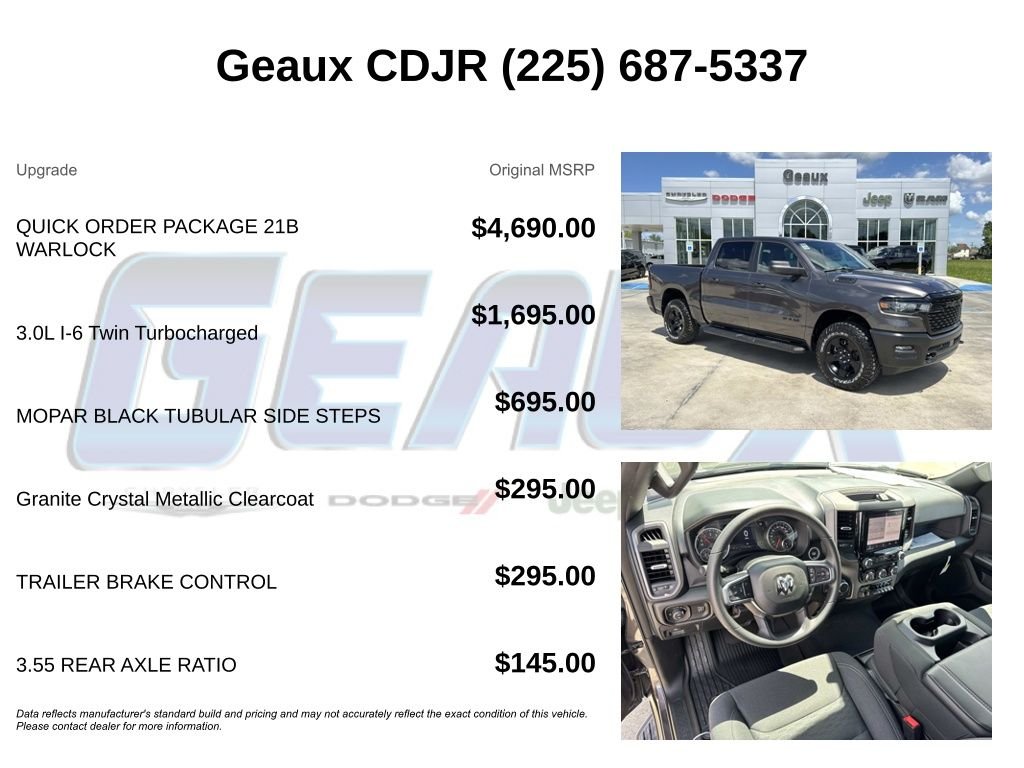 New 2026 Granite Crystal Metallic Clear-Coat Exterior Paint RAM Warlock image 5