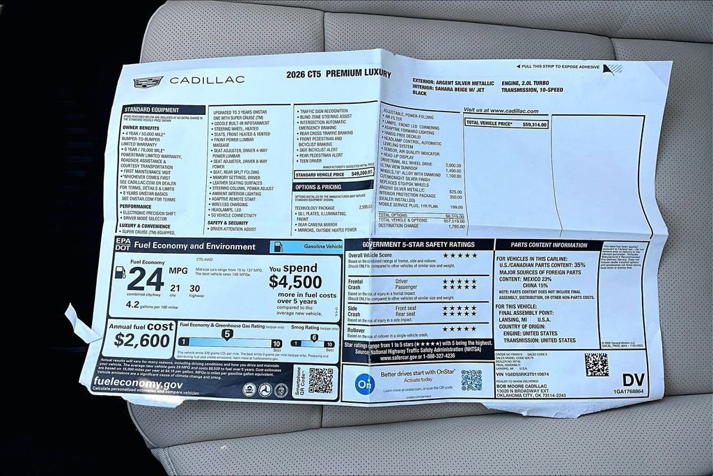New 2026 Argent Silver Metallic Cadillac Premium Luxury image 14