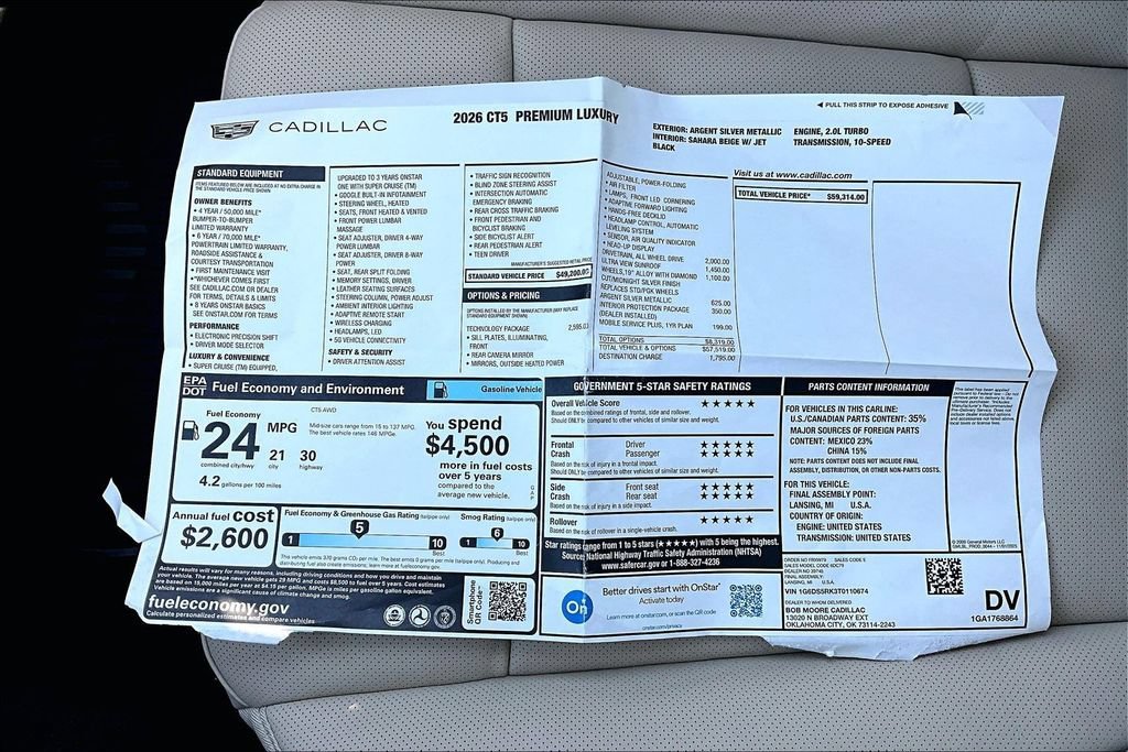 2026 Cadillac CT5 Premium Luxury - Photo 14