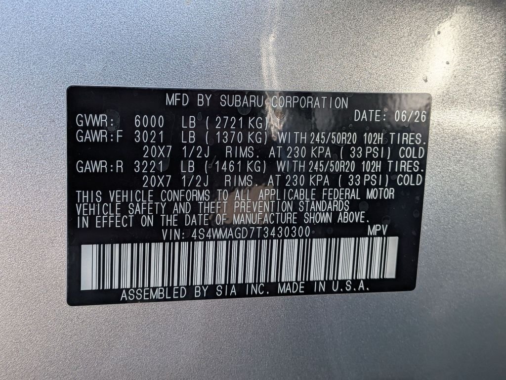 New 2026 Ice Silver Metallic Subaru Limited image 27