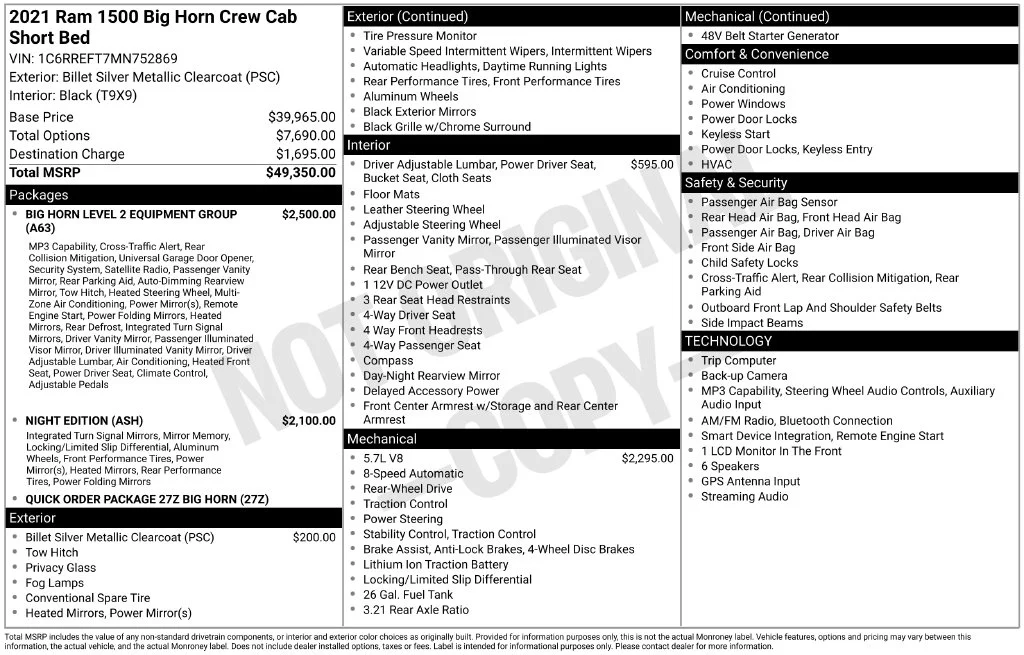 Used 2021 Silver Ram Big Horn/Lone Star image 9