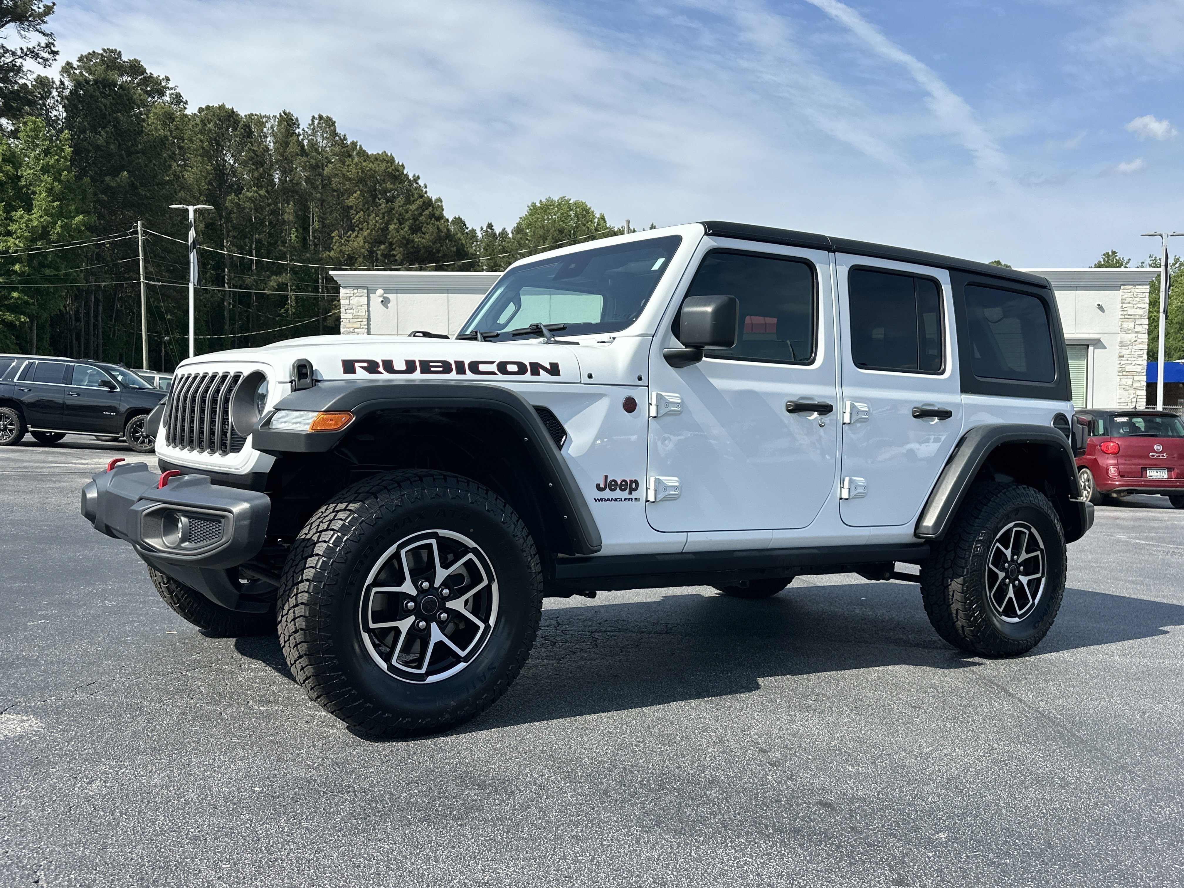 Used 2024 Bright White Clearcoat Jeep Rubicon image 4