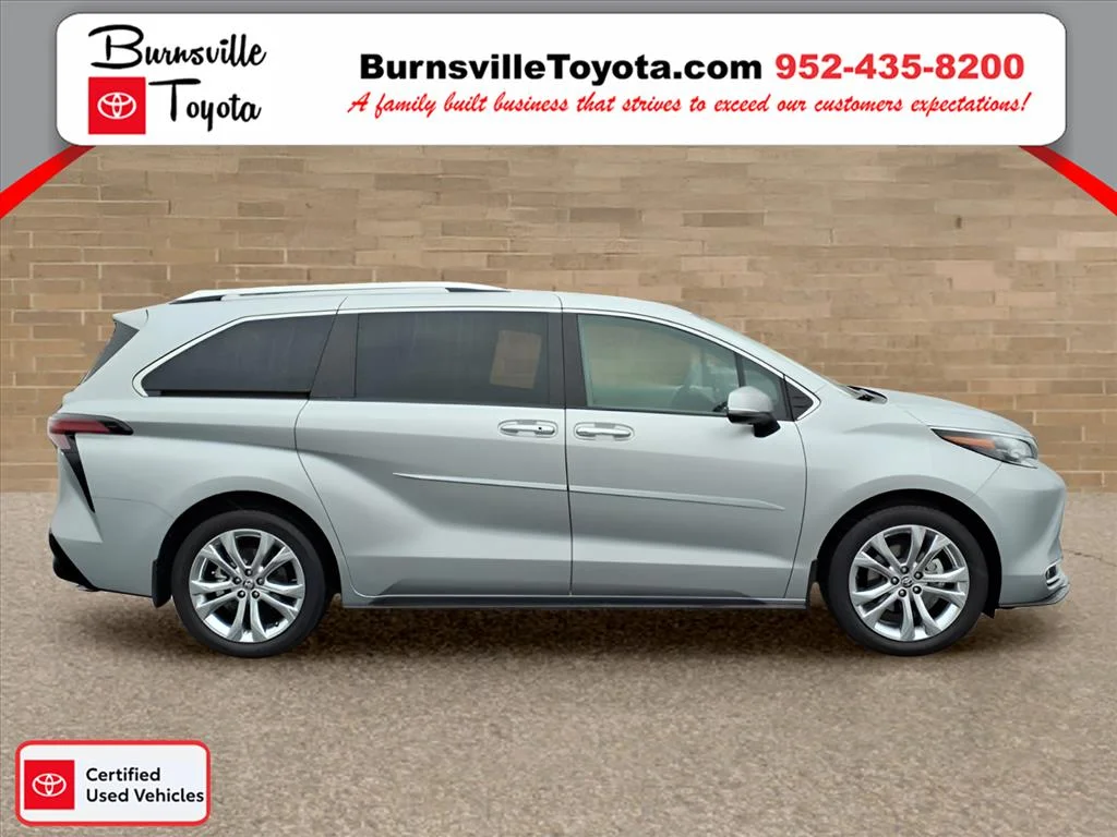 Certified 2024 Toyota Sienna Platinum with VIN 5TDERKEC6RS217749 for sale in Burnsville, Minnesota