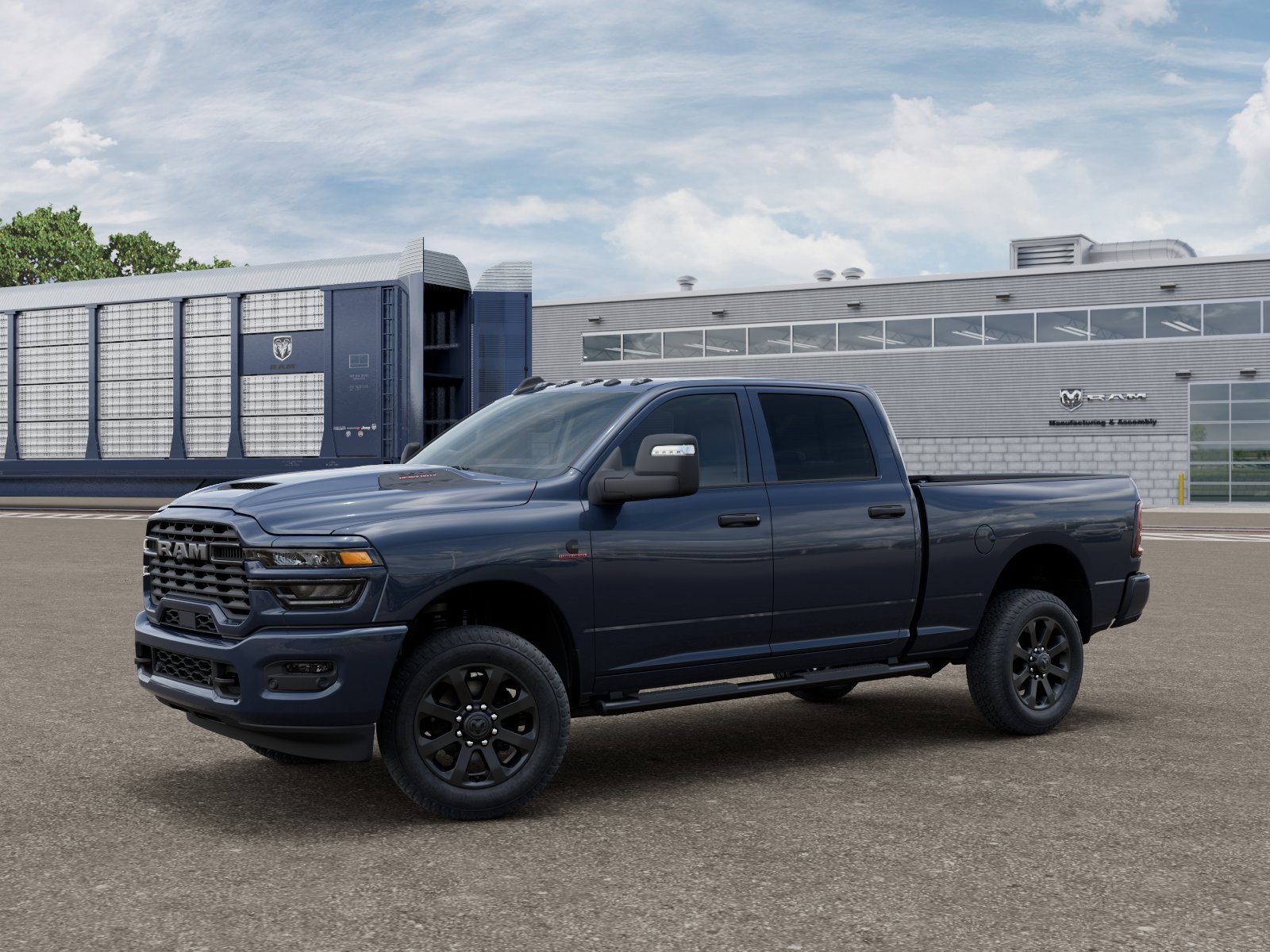 New 2027 Forged Blue Metallic Exterior Paint RAM Black Express image 1