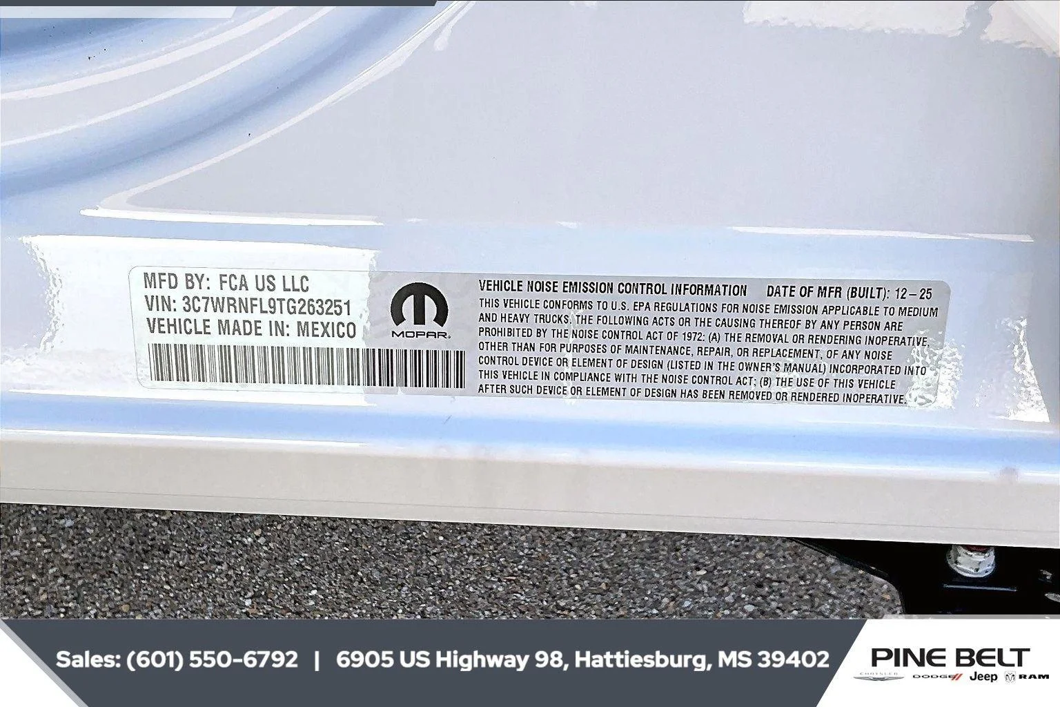 New 2026 Bright White Clear-Coat Exterior Paint RAM Tradesman image 7