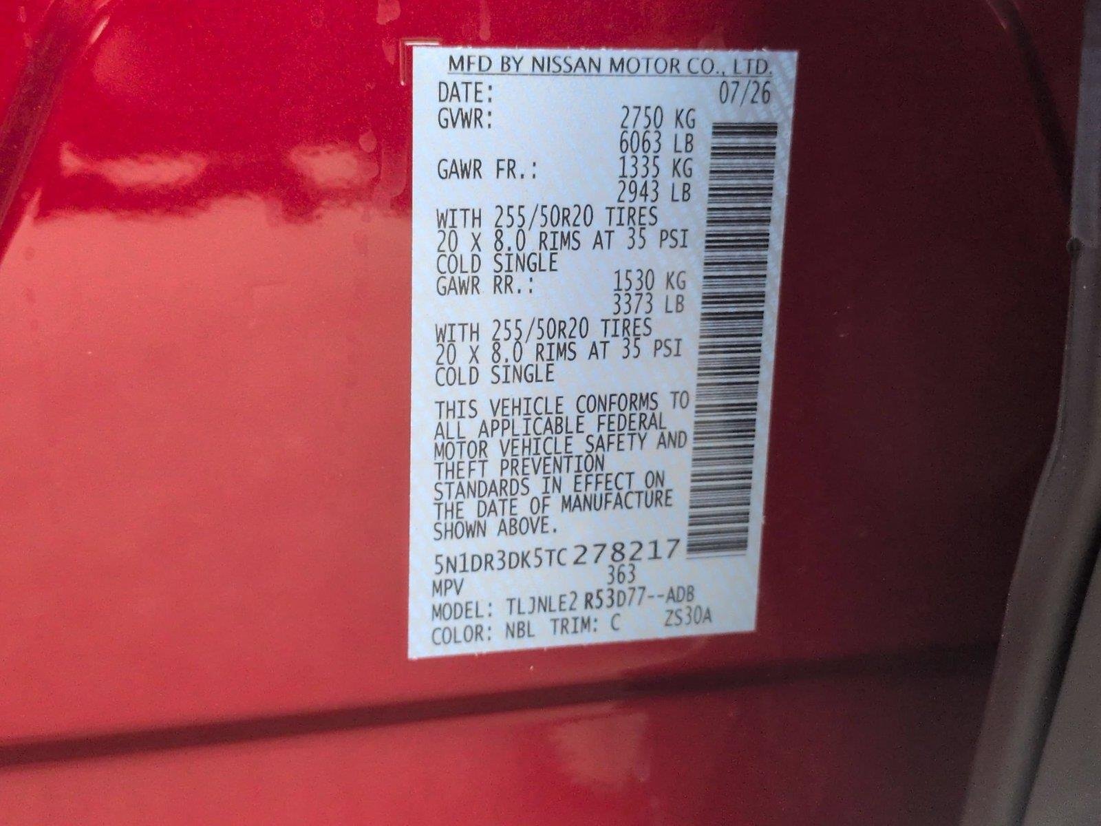 New 2026 Scarlet Ember Tintcoat Nissan Platinum image 42