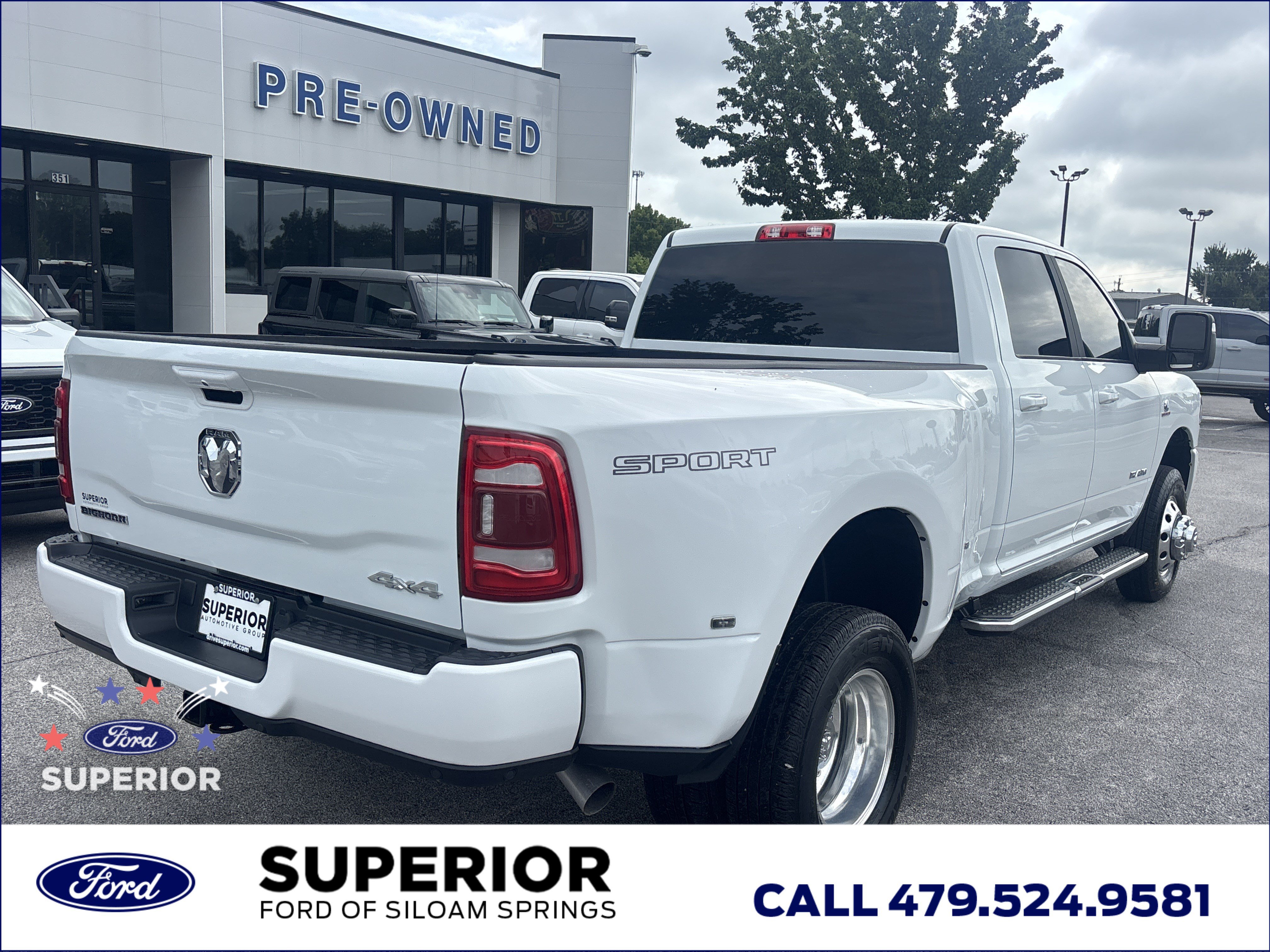 Used 2024 Bright White Clearcoat Ram Big Horn image 3