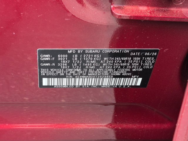 New 2026 CRIMSON RED PEARL Subaru Premium 7-Passenger image 16