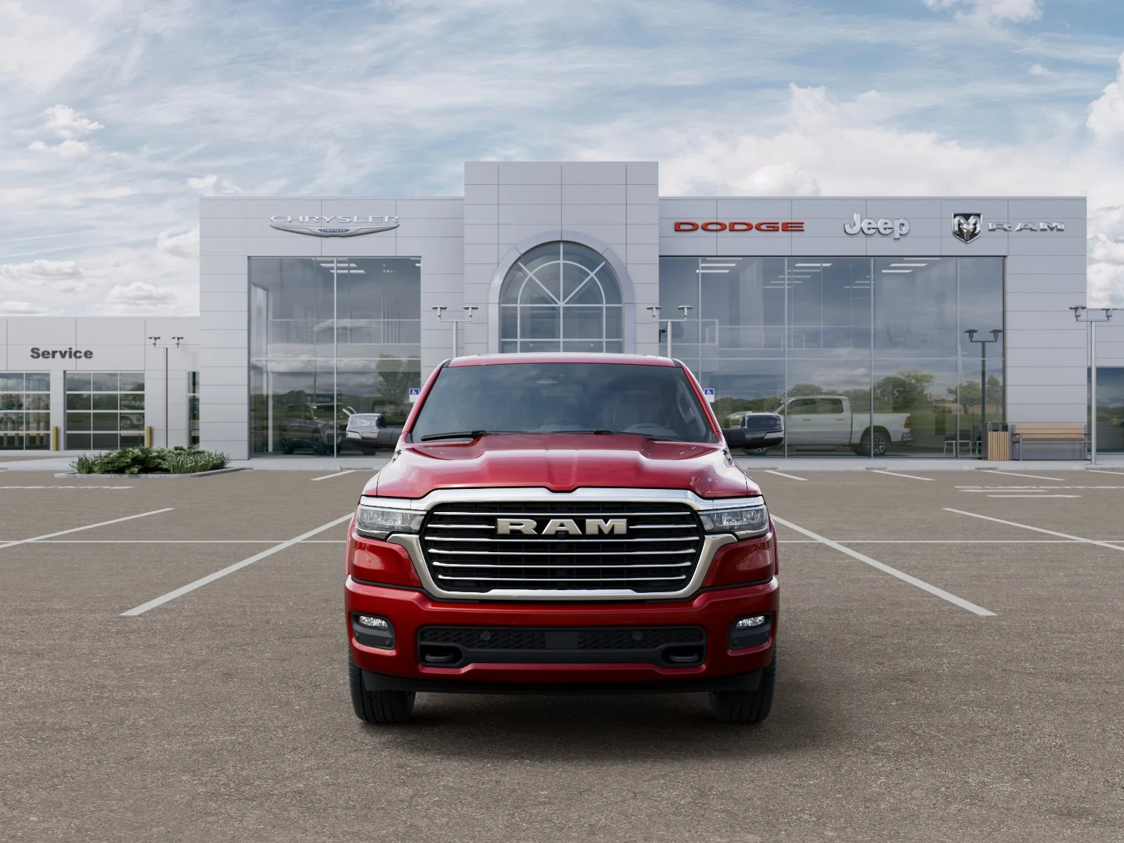 New 2026 Molten Red Pearl-Coat Exterior Paint RAM Laramie image 6