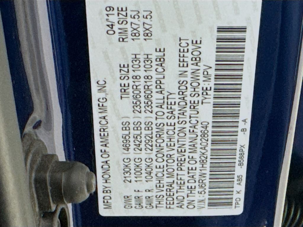 Certified Used 2019 Blue Honda EX-L image 41
